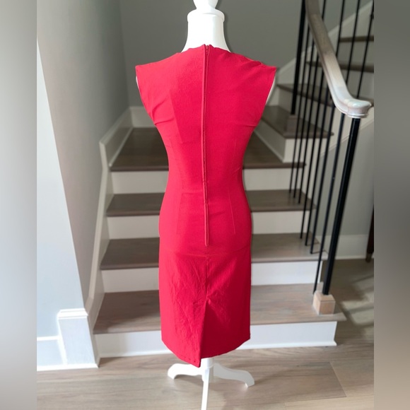 Bettie Page Retro Pinup Girl 1950’s Red Wiggle Dress Vintage Inspired - Picture 3 of 13